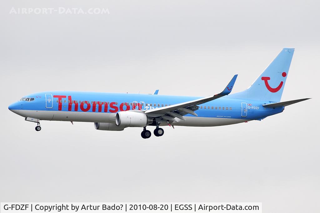 G-FDZF, 2008 Boeing 737-8K5 C/N 35138, Thomson Airways
