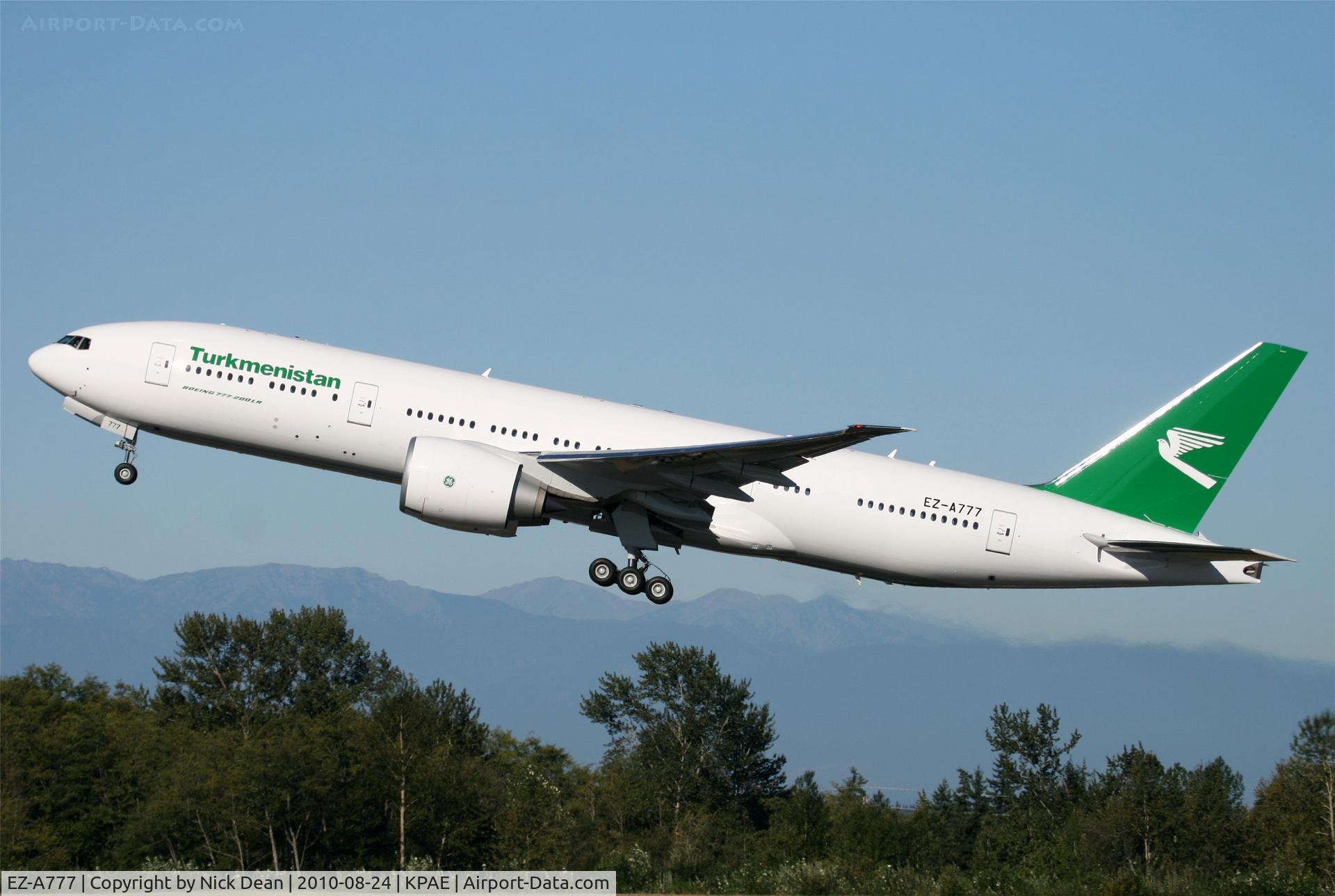 EZ-A777, 2010 Boeing 777-22K/LR C/N 39548, KPAE Boeing 091 departing 16R on the first of 2 test flights this day