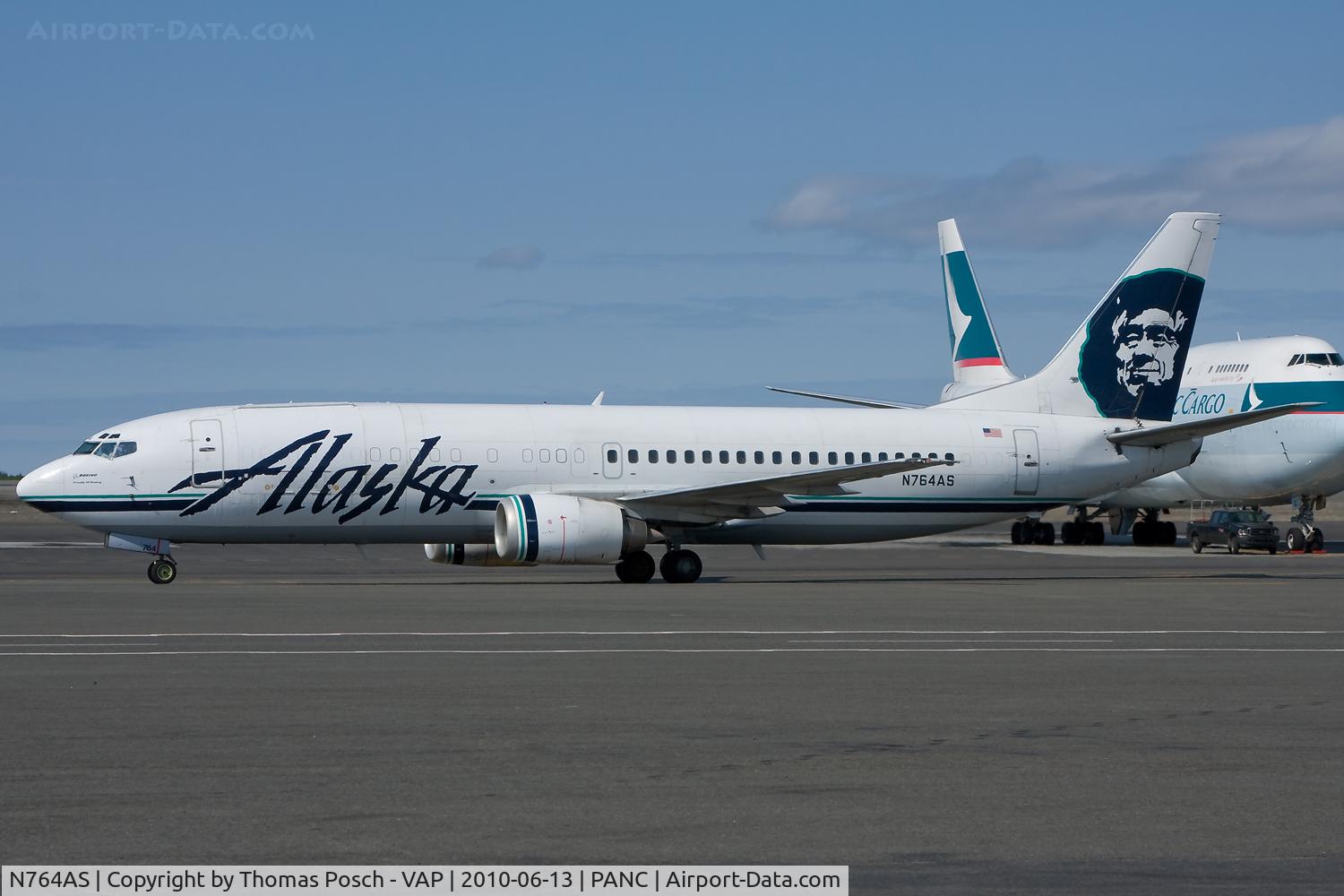 N764AS, 1992 Boeing 737-4Q8 C/N 25101, Alaska Airlines
