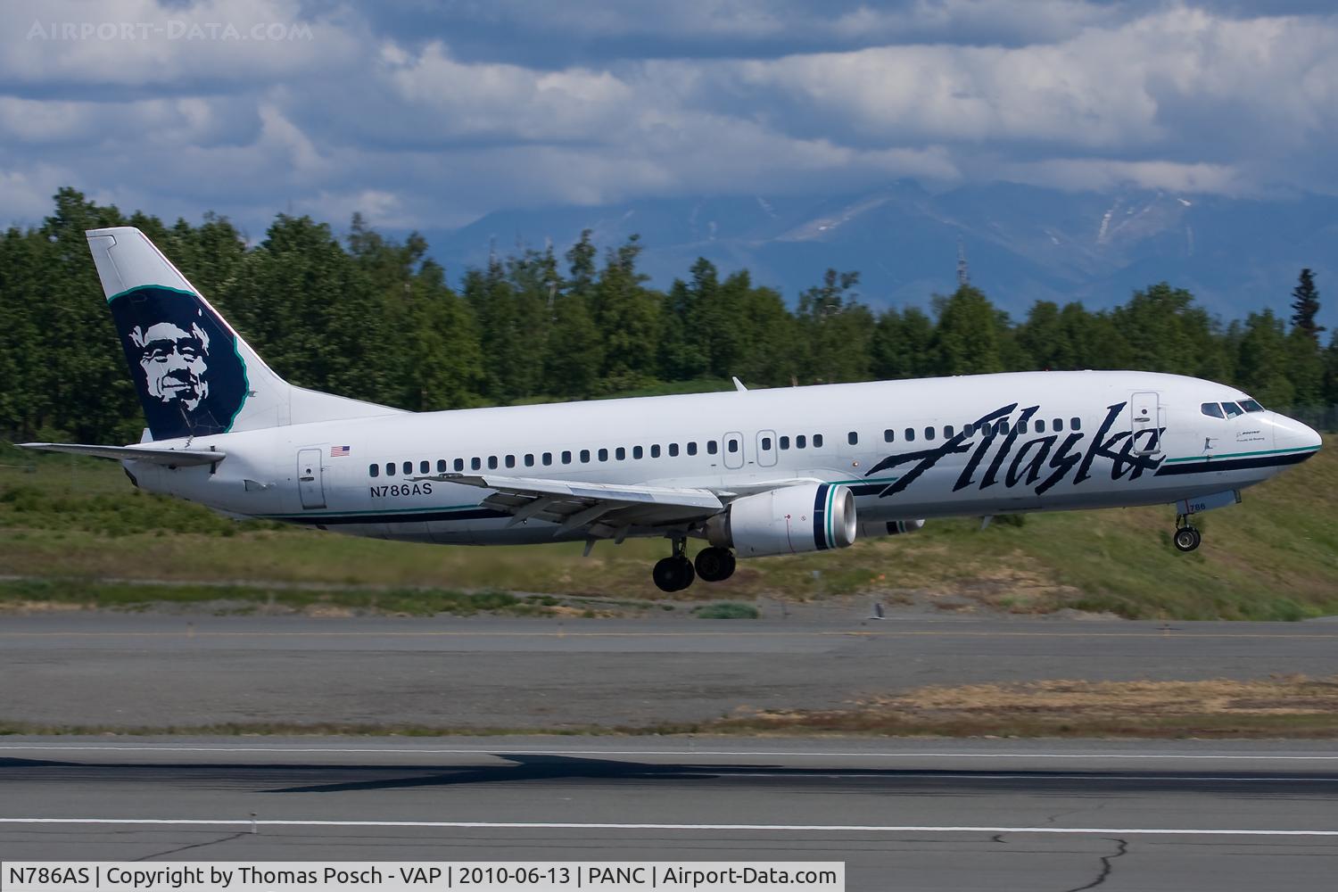 N786AS, 1990 Boeing 737-4S3 C/N 24795, Alaska Airlines