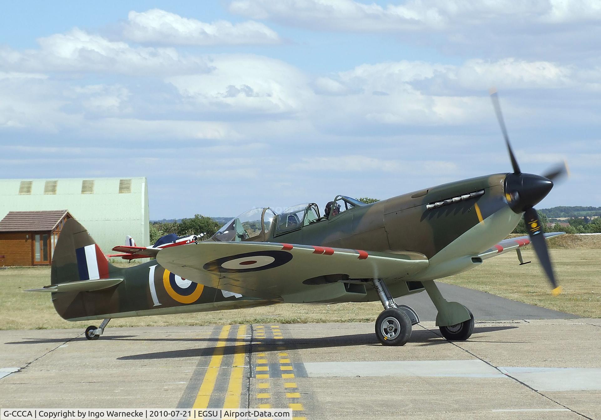 G-CCCA, 1944 Supermarine 509 Spitfire TR.IXc C/N CBAF.9590, Supermarine Spirfire IX T at Duxford airfield
