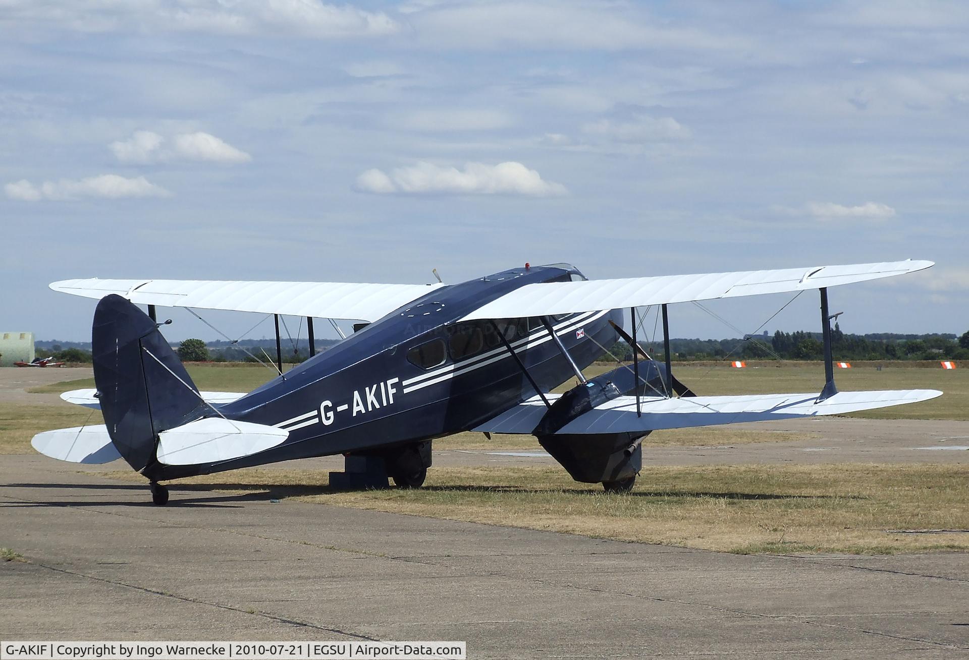 G-AKIF, 1944 De Havilland DH-89A Dominie/Dragon Rapide C/N 6838, De Havilland D.H.89A Dragon Rapide at Duxford airfield