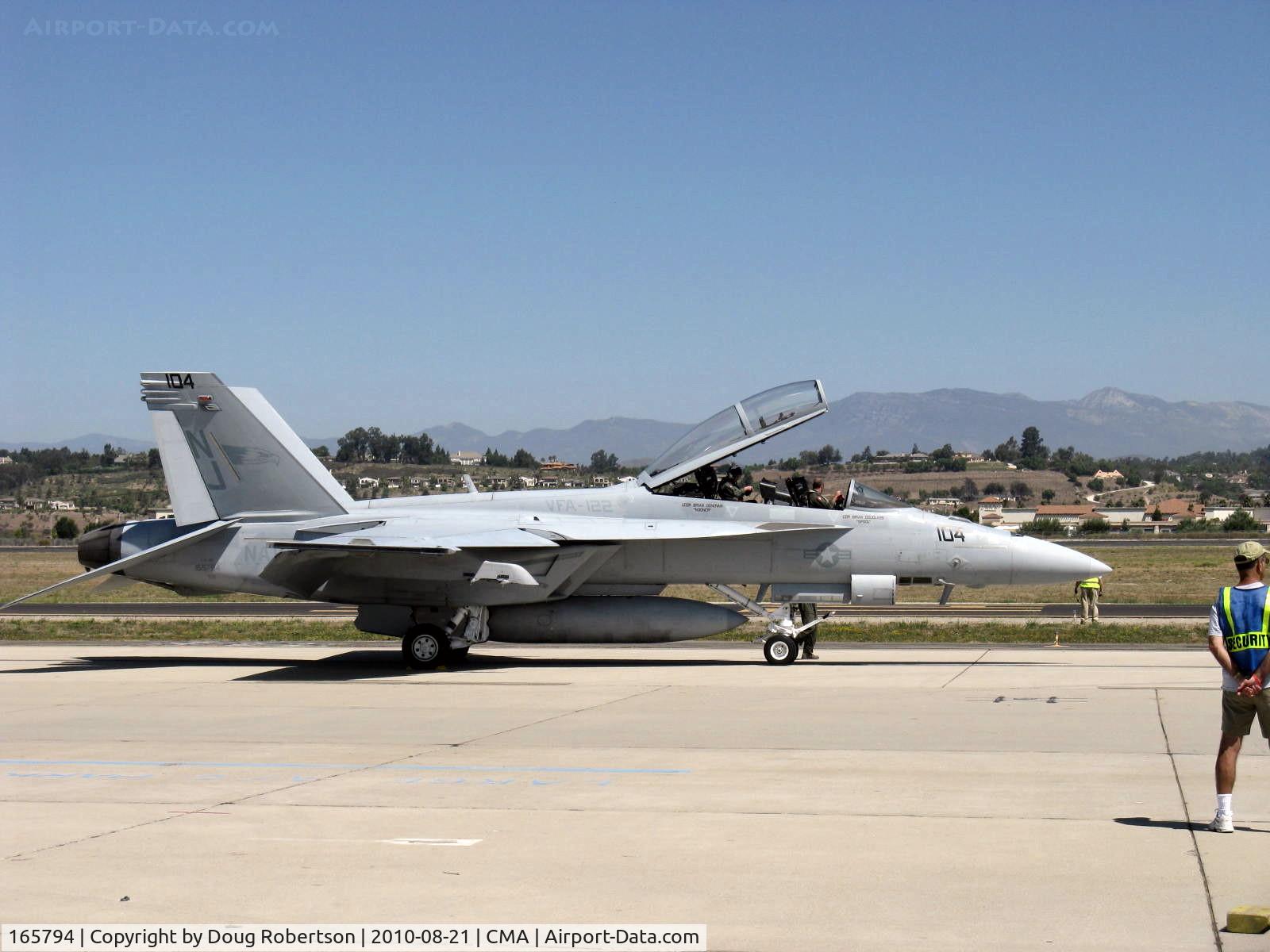 165794, Boeing F/A-18F Super Hornet C/N 1521/F020, Boeing F/A-18F SUPER HORNET, two General Electric F414-GE-400 Turbofans 14,000 lbf each, 22,000 lbf each with afterburners