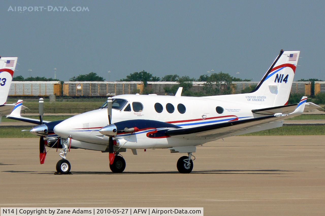 N14, Hawker Beechcraft Corp C90GTI King Air C/N LJ-1972, FAA King Air at Alliance Airport, Fort Worth, TX