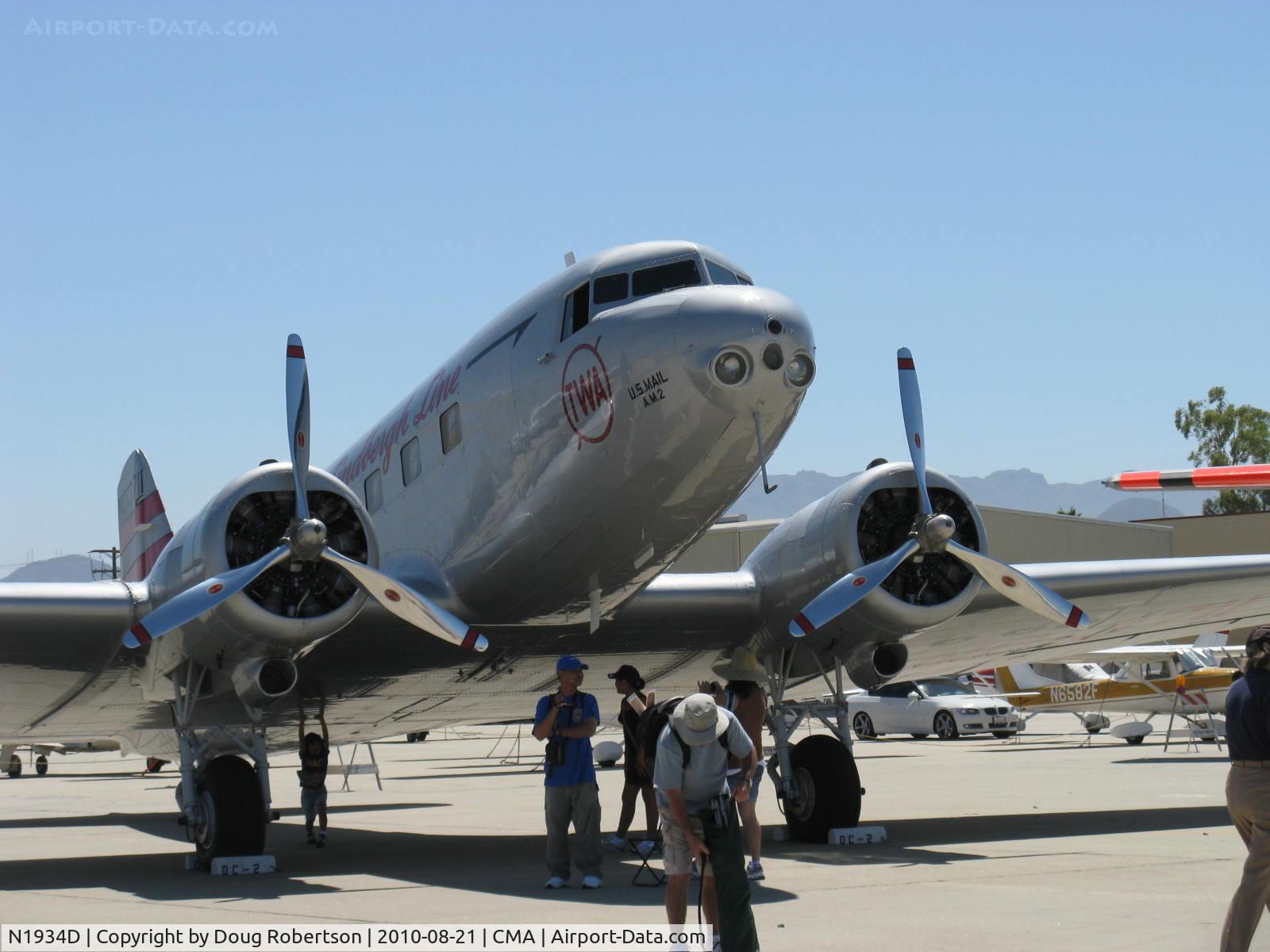 N1934D, 1935 Douglas DC-2-118B C/N 1368, 1935 Douglas DC-2 SKYLINER in TWA livery, two Wright Cyclone 9 R-1820G-2-3&5 760 Hp each