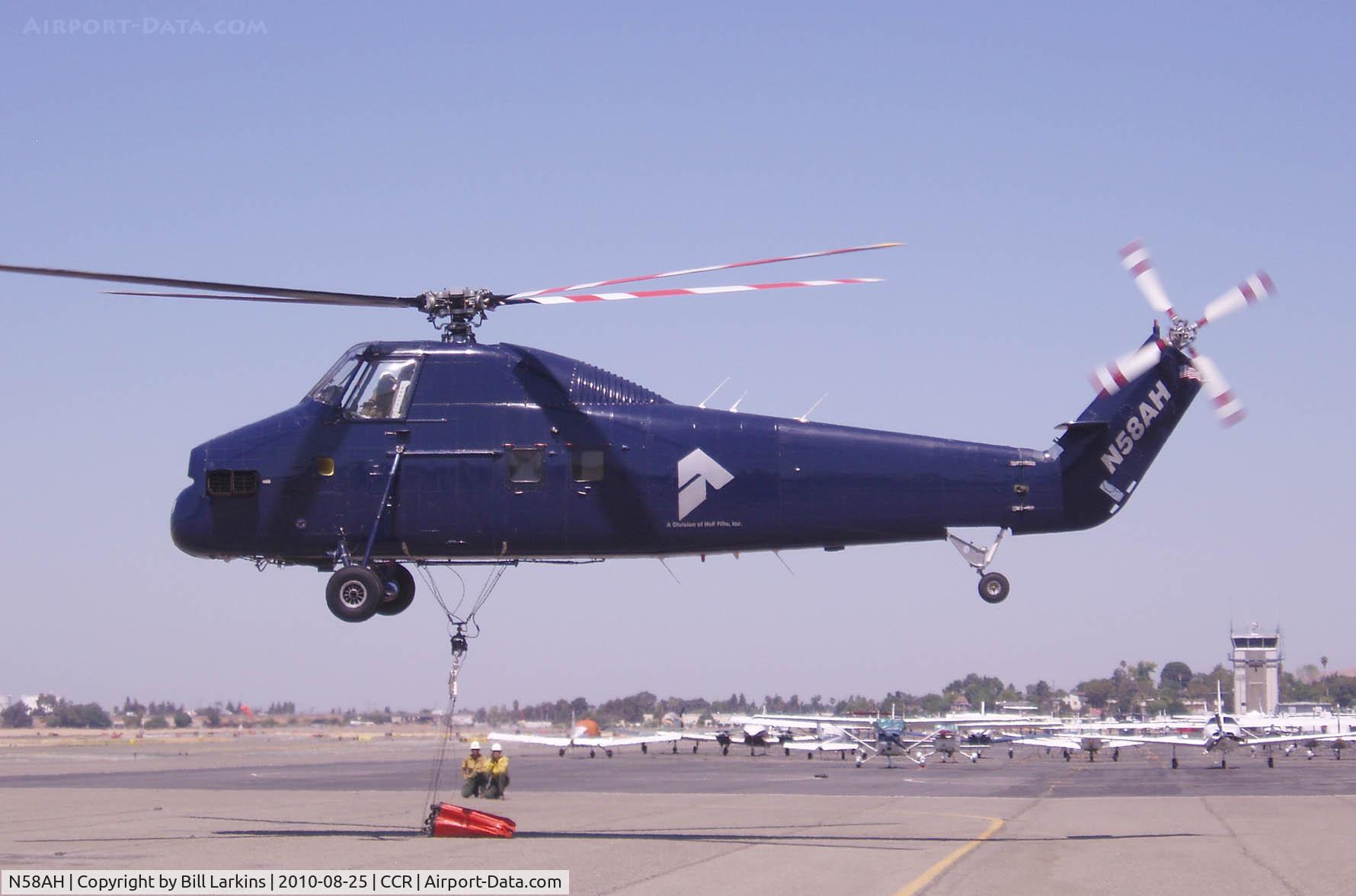 N58AH, 1956 Sikorsky S-58ET C/N 58-328, Working the wildfire on Mt Diablo, Contra Costa County, California on August 25, 2010.