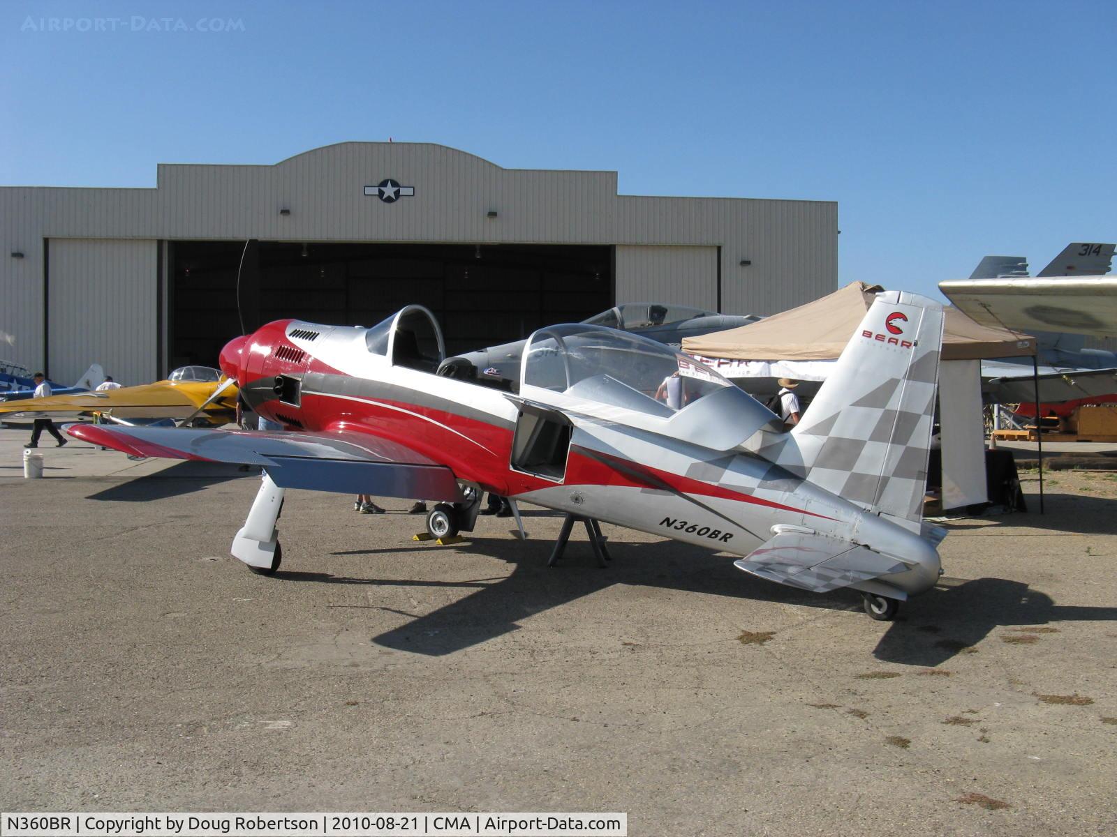 N360BR, 2000 Holm Skip Bear 360 C/N BR001, 2000 Holm BEAR 360 Reno sport racer, Vedeneev M-14P 360 Hp radial, rated +6/-3 gs FAR Part 23, looks like a mini #77 Grumman F8F-2 'Rare Bear' Reno Unlimited racer. Always a different paint scheme. See earlier photos and in-flight to come!
