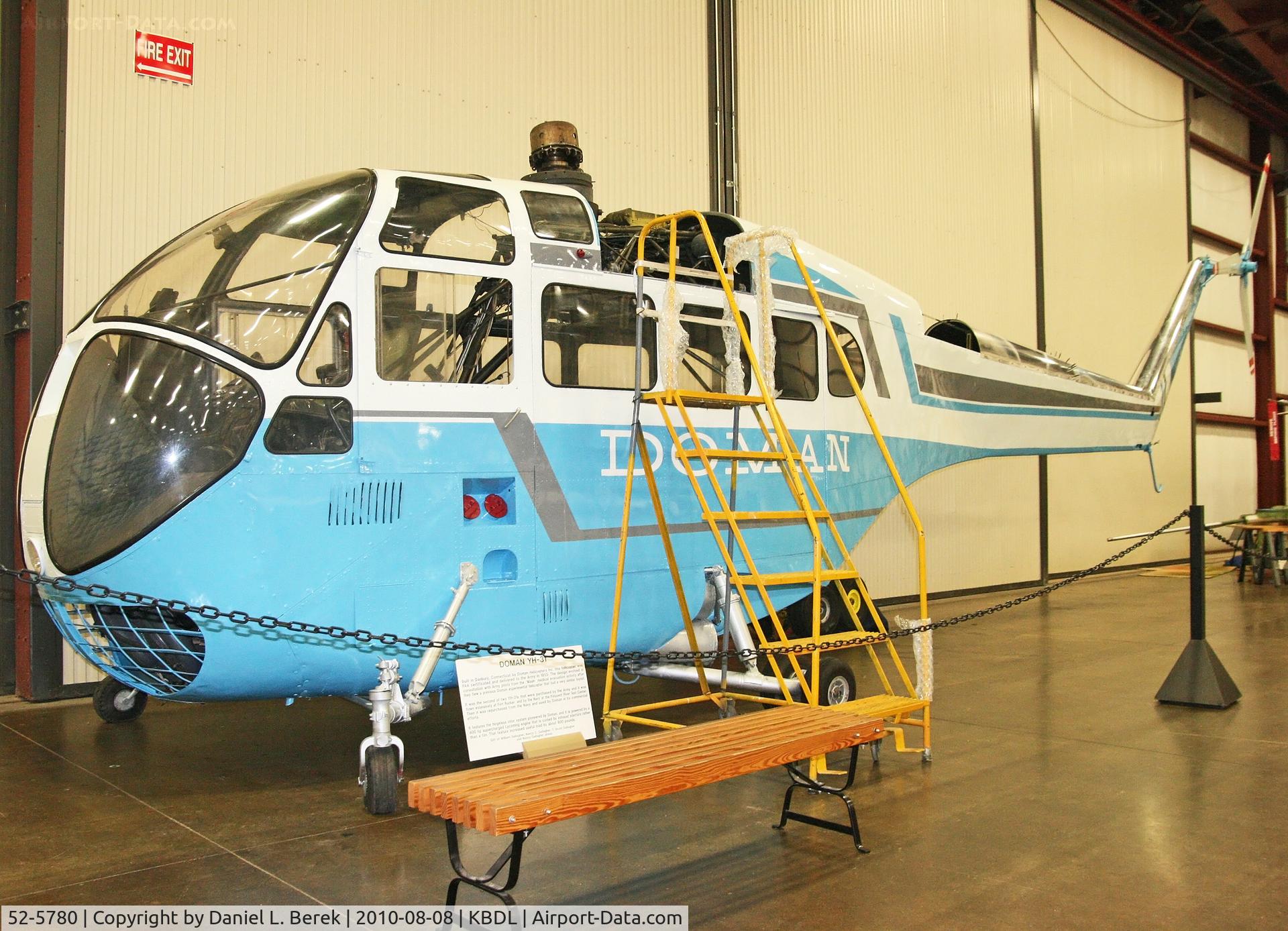 52-5780, 1953 Doman Helicopters LZ-5 (YH-31-DM) C/N 2, This, the second of three prototypes built in Danbury, CT, appears in the factory demonstrator house colors at NEAM.