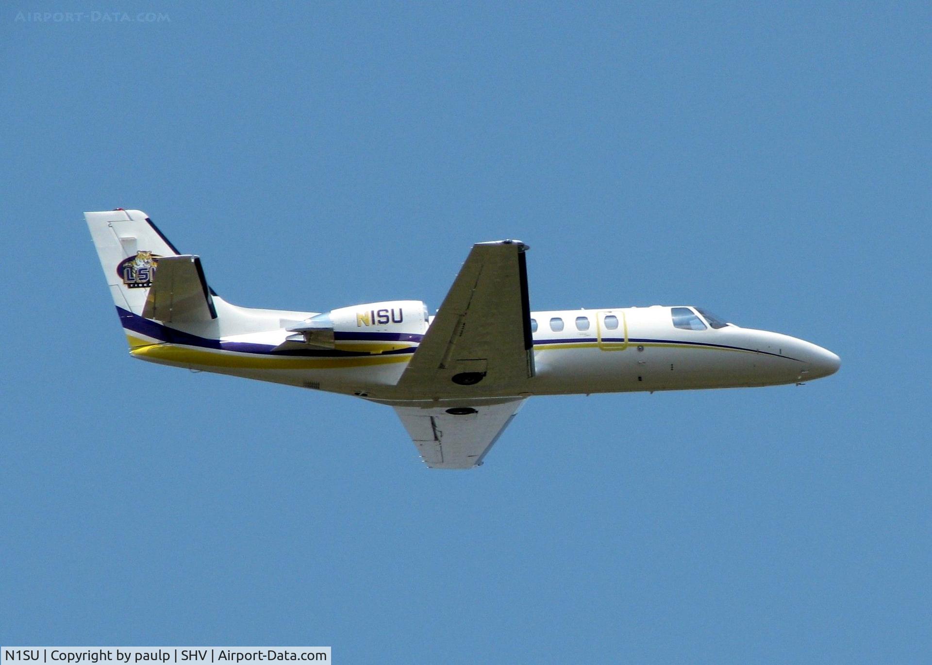 N1SU, 2005 Cessna 550 Citation Bravo C/N 550-1119, Off of runway 05 at Shreveport Regional.