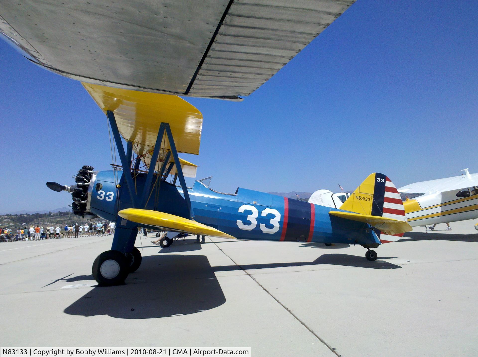 N83133, Boeing A75N1(PT17) C/N 75-1466, Static Display at 2010 Wings Over Camarillo
