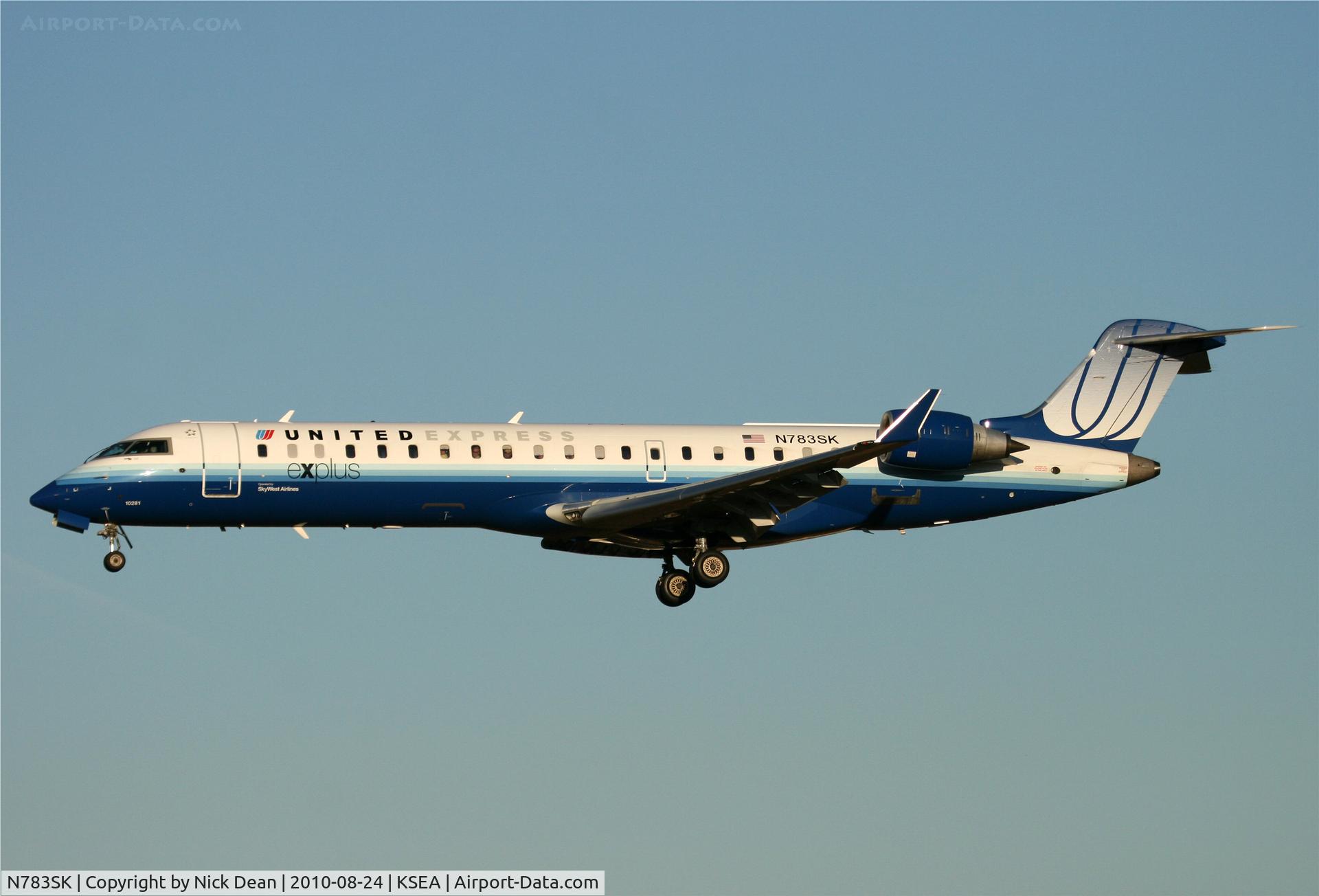 N783SK, 2009 Bombardier CRJ-700 (CL-600-2C10) Regional Jet C/N 10281, KSEA