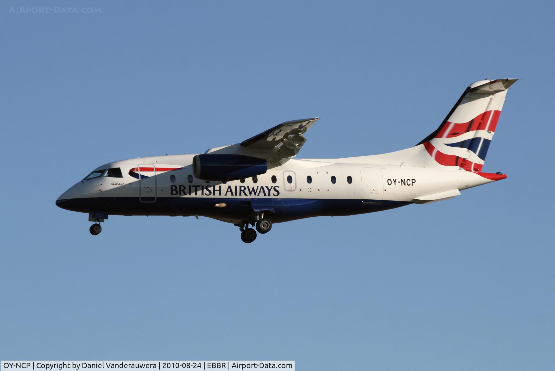 OY-NCP, 2002 Fairchild Dornier 328-310 328JET C/N 3219, Arrival of flight BA8221 to RWY 25L