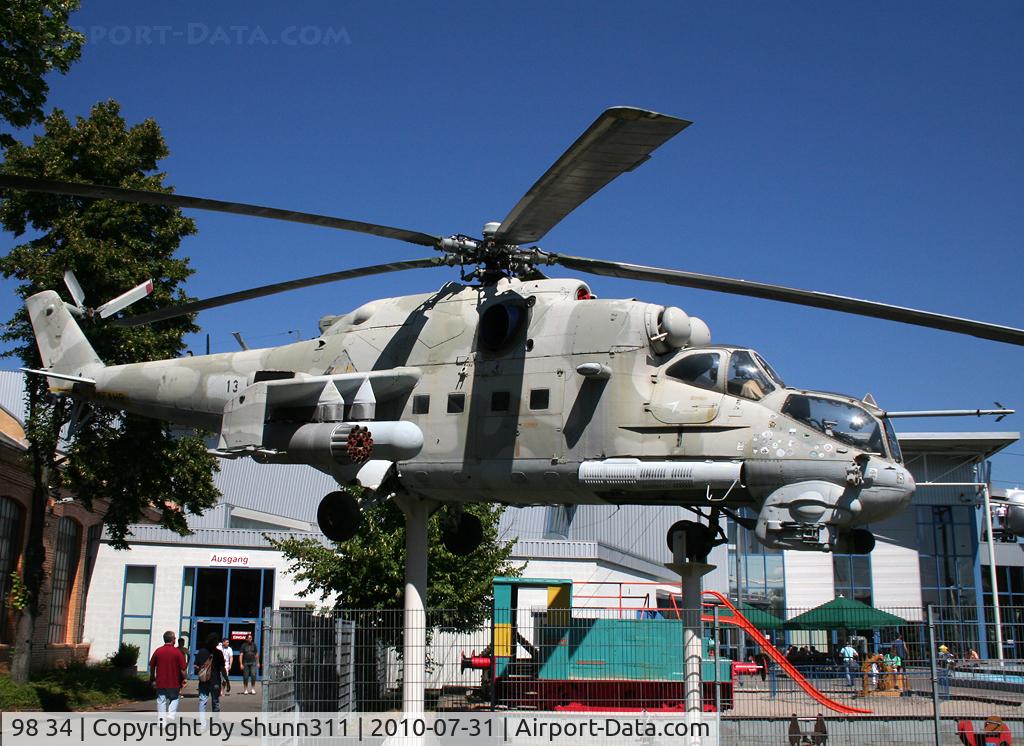 98 34, Mil Mi-24P Hind F C/N 340337, Preserved inside Technik Speyer Museum...