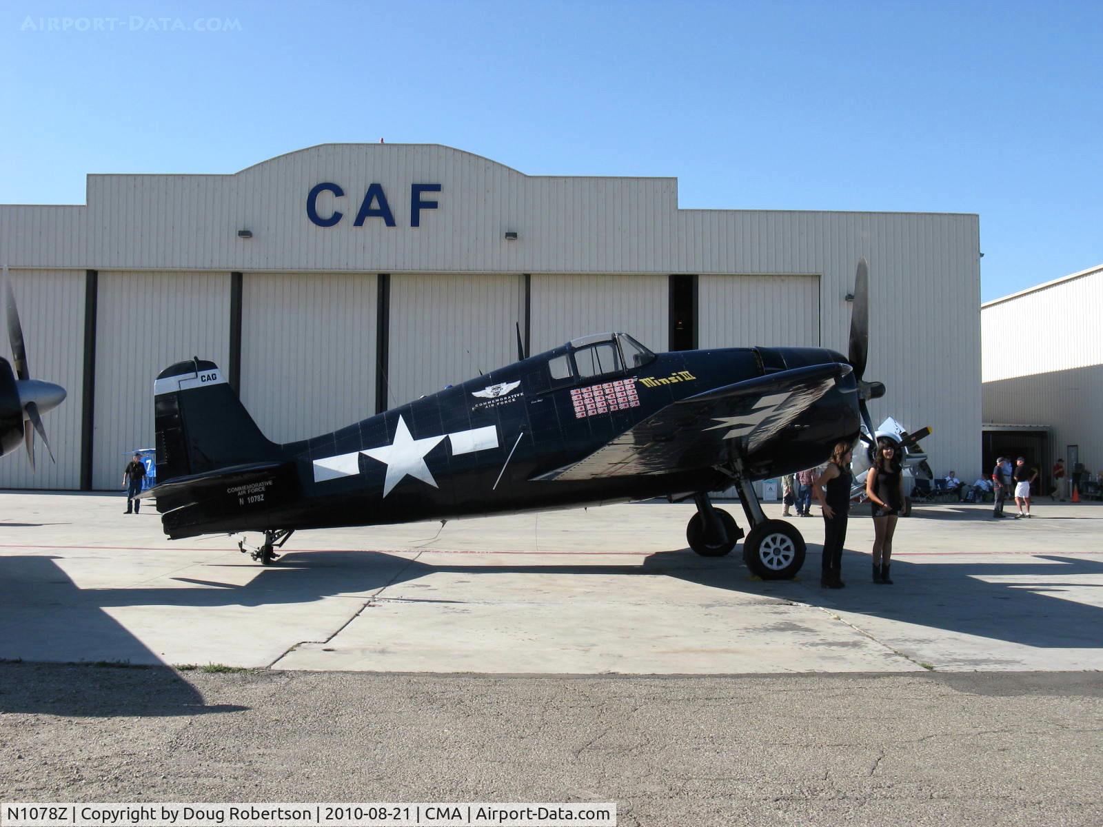 N1078Z, 1963 Grumman F6F-5 Hellcat C/N 27354801-66, 1963 S&S SPECIAL/Grumman F6F-5 HELLCAT 'Minsi III', P&W R-2800-10W Double Wasp 18 cylinder 2,200 Hp