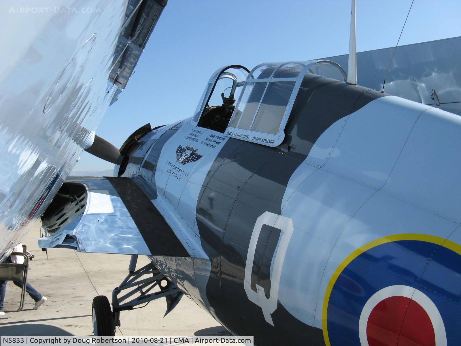 N5833, 1945 General Motors (Grumman) FM-2 Wildcat C/N 5833, 1986 Nichols Eastern Aircraft Div. of General Motors FM-2 WILDCAT, Wright Cyclone R-1820-56 1,350 Hp radial