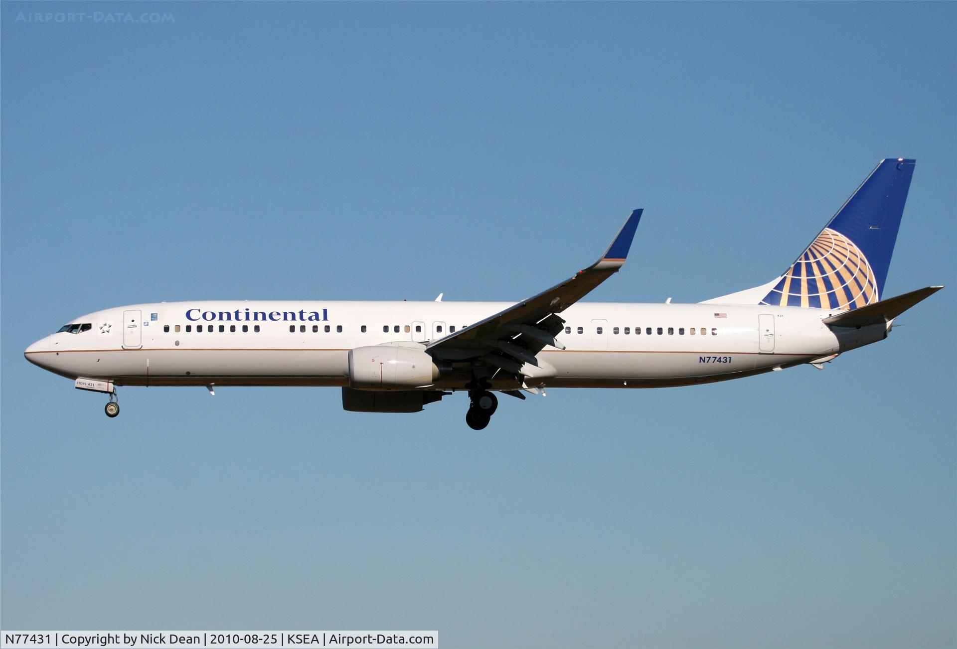 N77431, 2009 Boeing 737-924/ER C/N 32833, KSEA