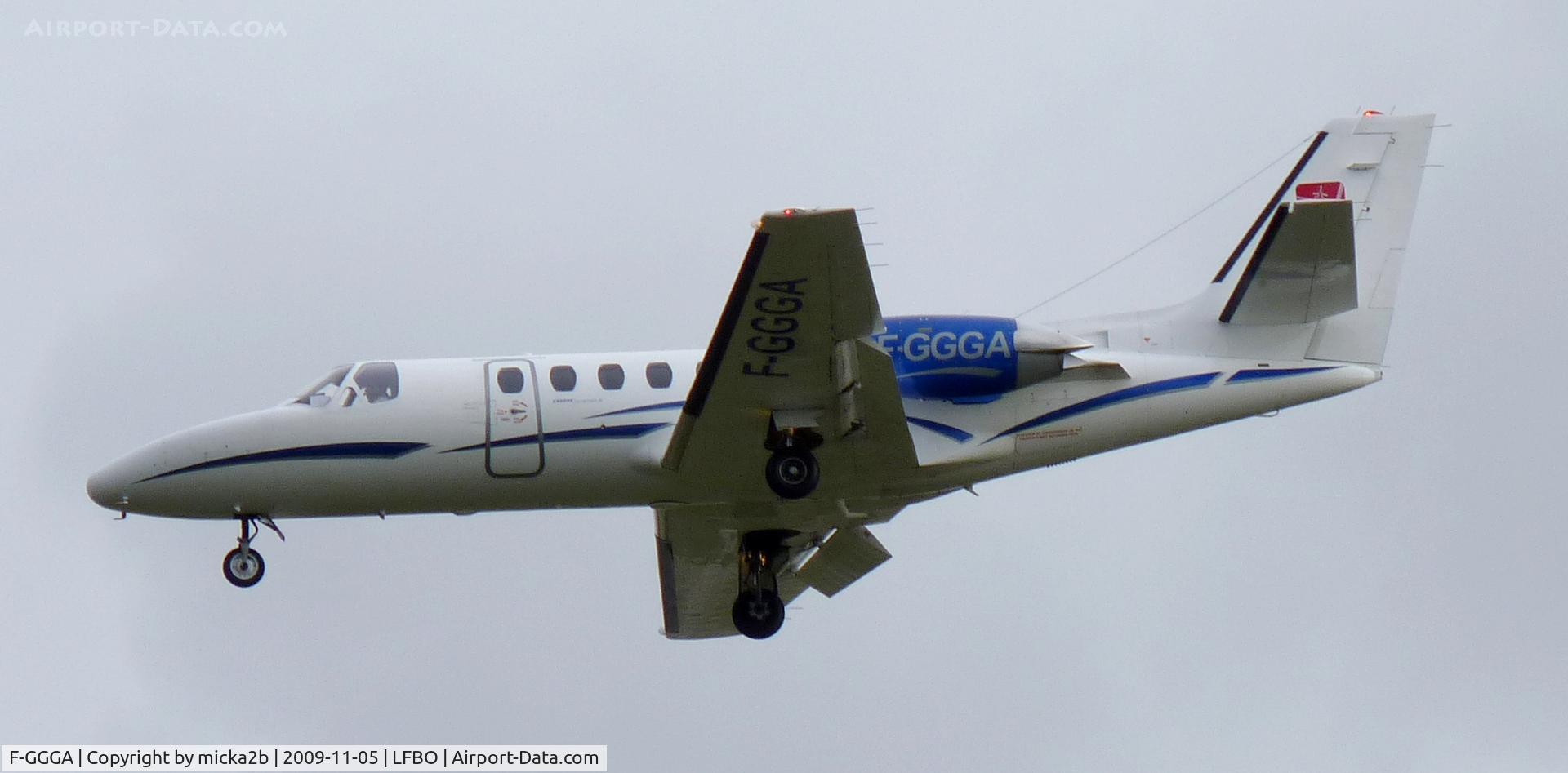 F-GGGA, 1988 Cessna 550 Citation II C/N 550-0586, Landing.