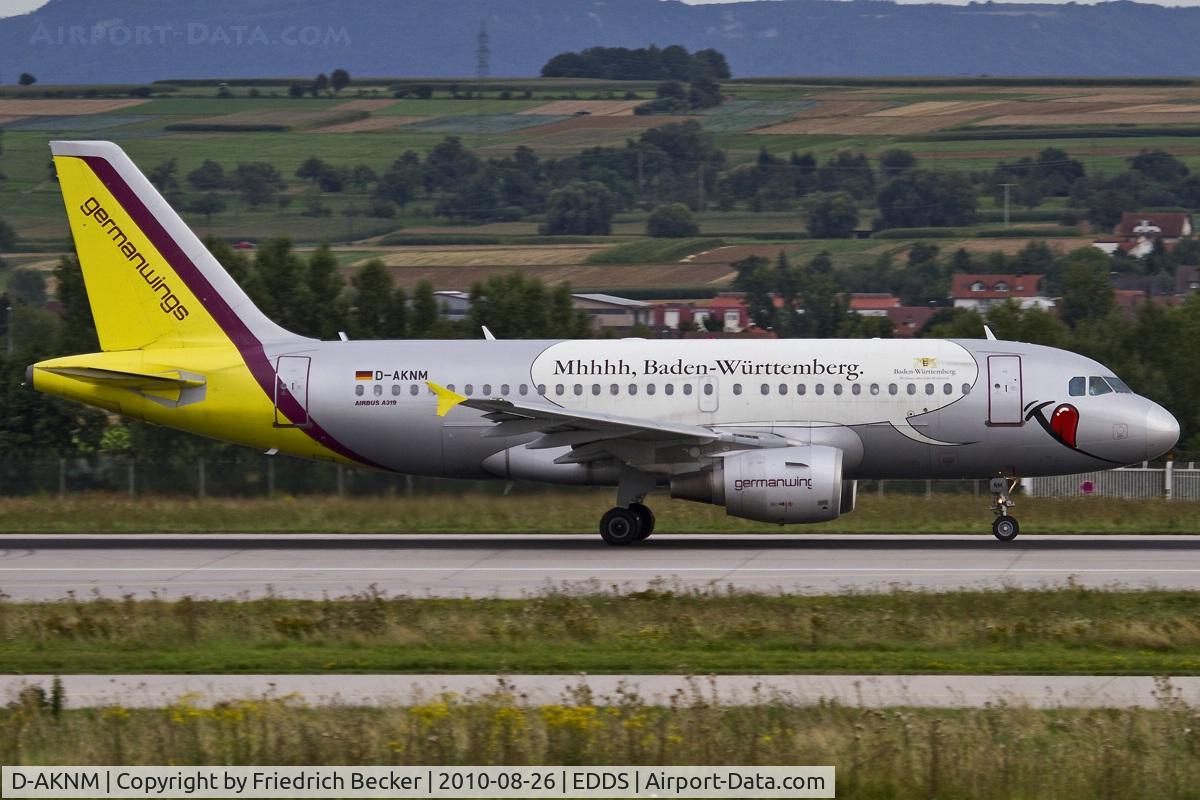 D-AKNM, 1999 Airbus A319-112 C/N 1089, departing via RW25