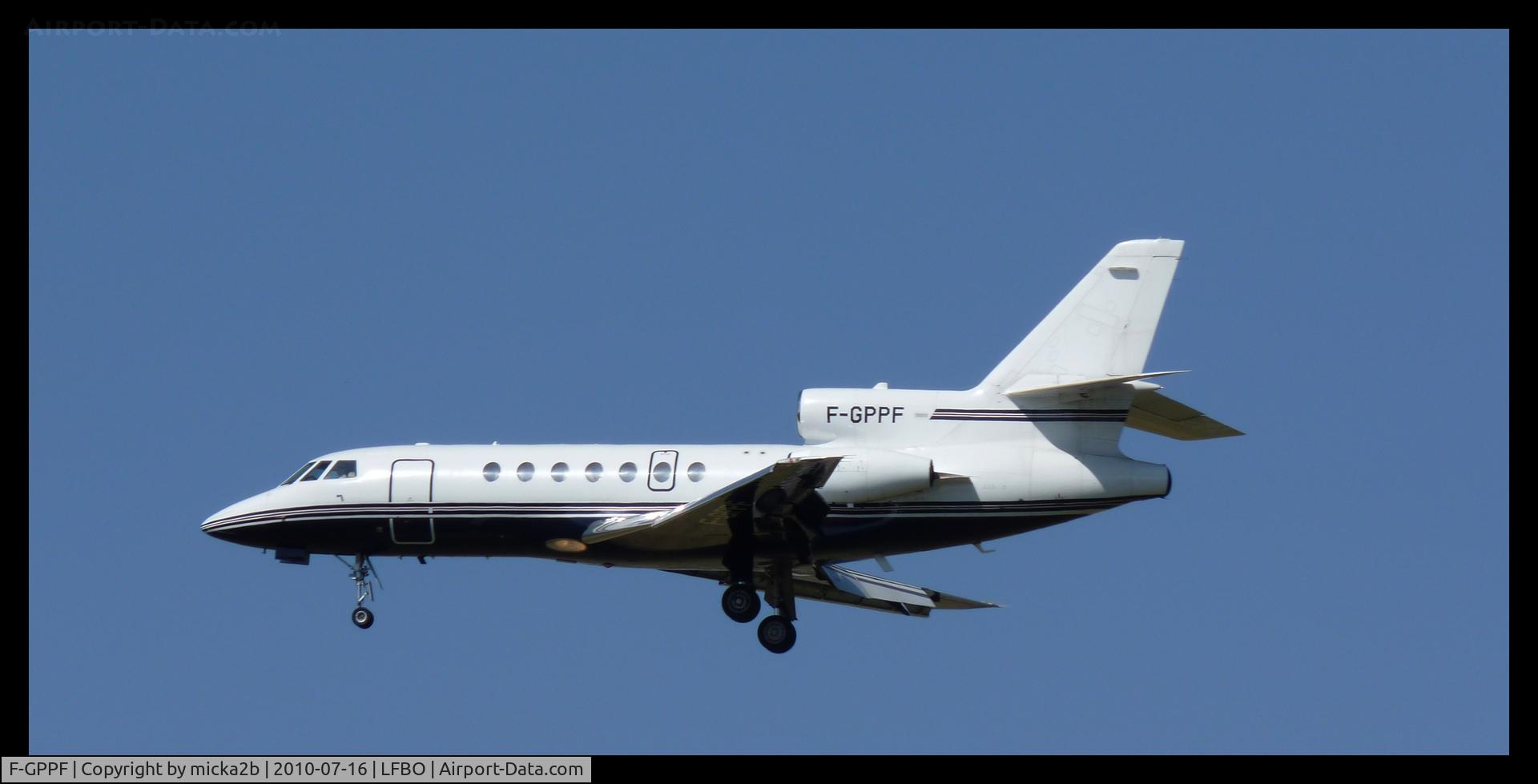F-GPPF, 1981 Dassault Falcon 50 C/N 65, Landing.