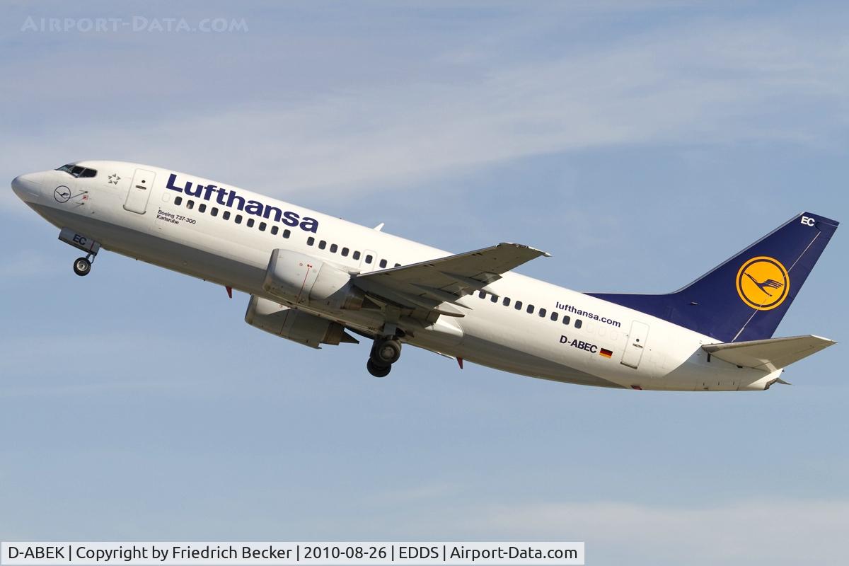 D-ABEK, 1991 Boeing 737-330 C/N 25414, departure via RW25