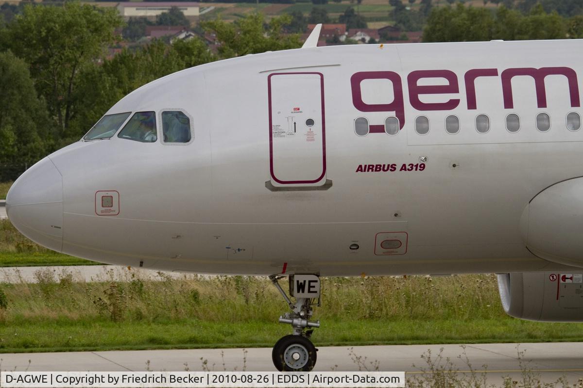 D-AGWE, 2007 Airbus A319-132 C/N 3128, taxying to the active