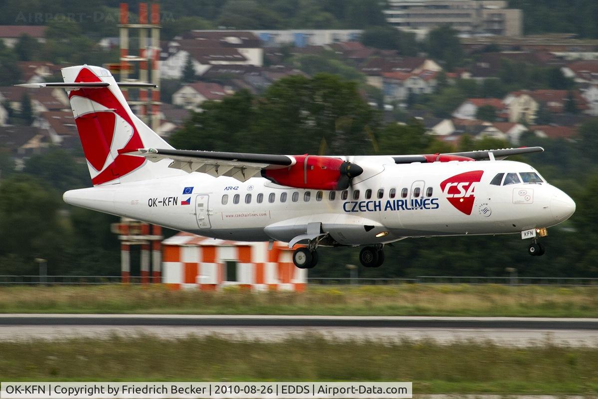 OK-KFN, 2005 ATR 42-500 C/N 637, moments prior touchdown