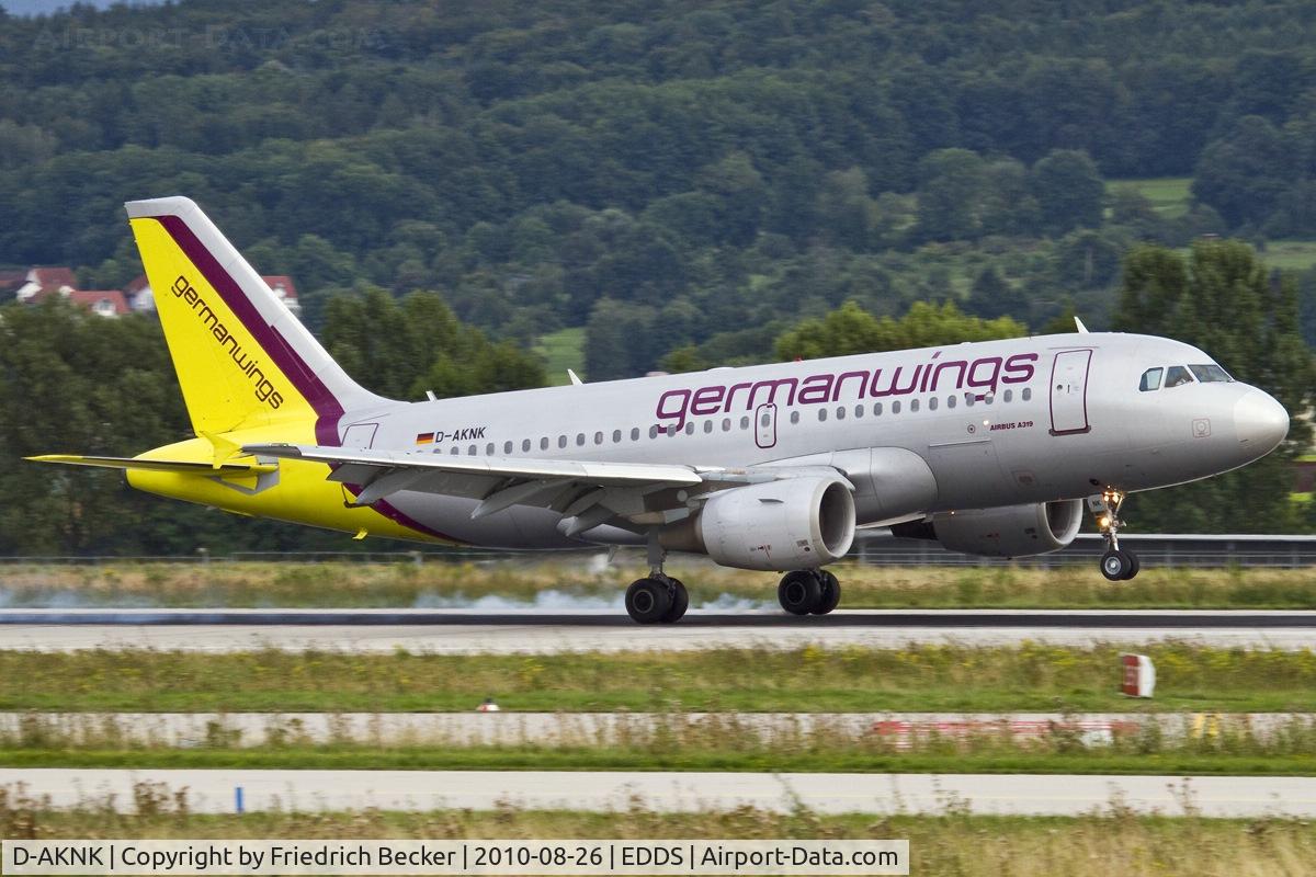 D-AKNK, 1999 Airbus A319-112 C/N 1077, touchdown