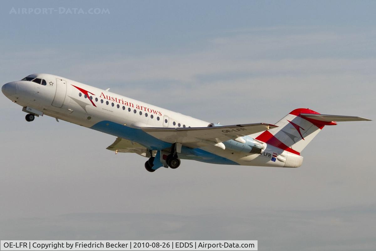 OE-LFR, 1996 Fokker 70 (F-28-0070) C/N 11572, gear up