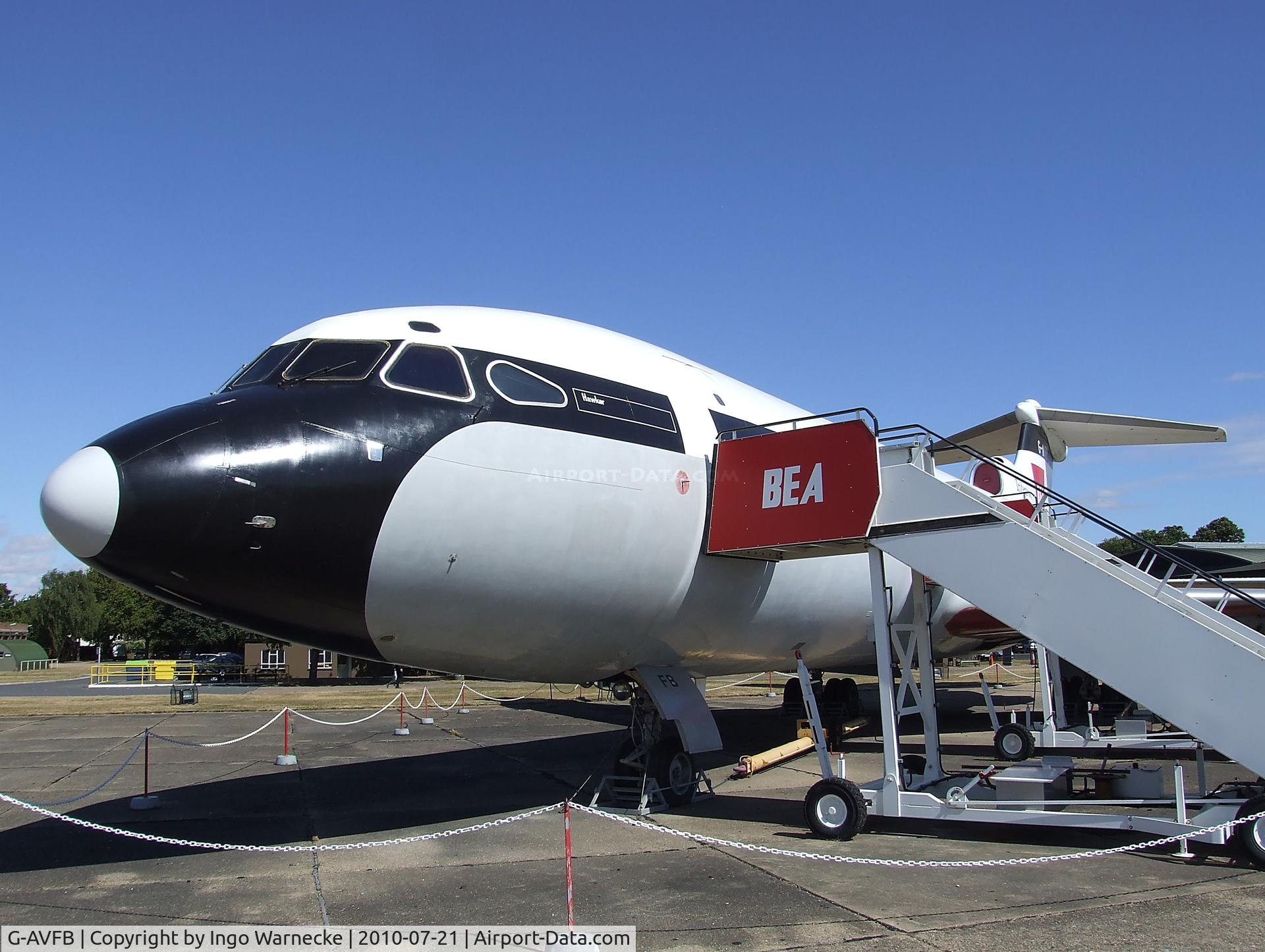 G-AVFB, 1967 Hawker Siddeley HS-121 Trident 2E C/N 2141, Hawker Siddeley HS.121 Trident 2E at the Imperial War Museum, Duxford