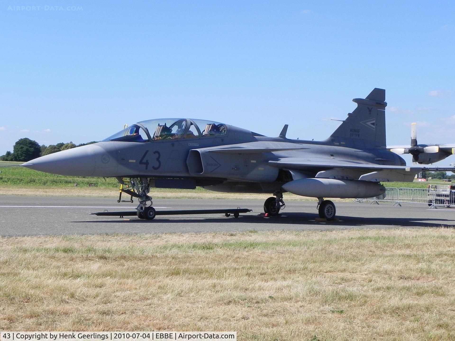 43, Saab JAS-39D Gripen C/N 39852, Beauvechain Openday , Belgium