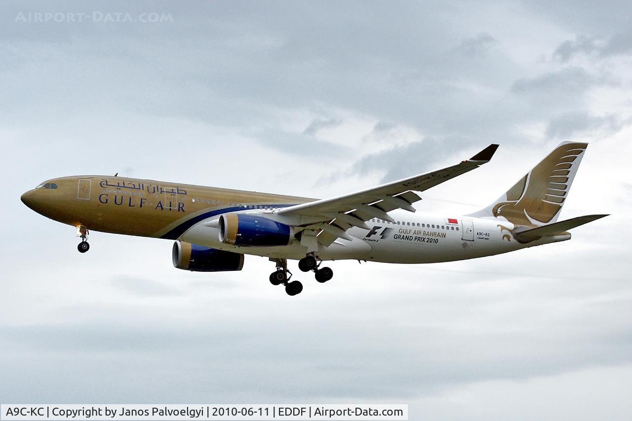 A9C-KC, 1999 Airbus A330-243 C/N 286, Gulf Air Airbus A330-243 to approach on FRA/EDDF