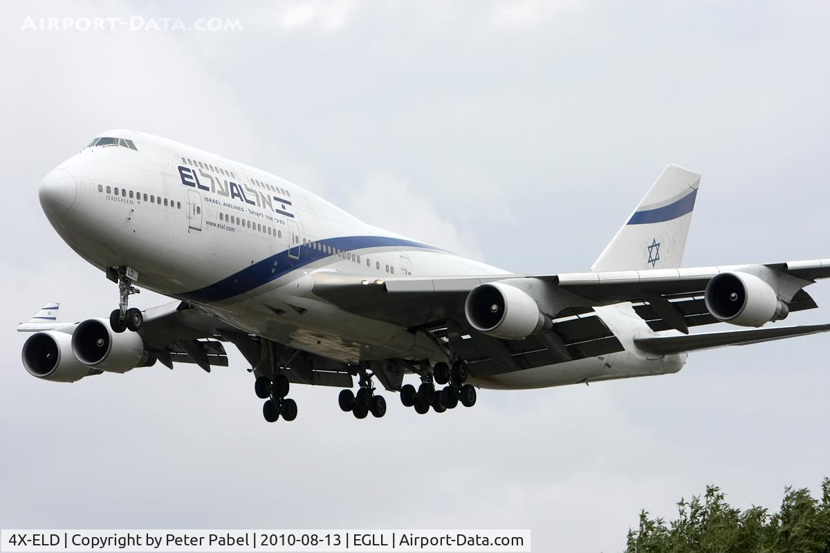 4X-ELD, 1999 Boeing 747-458 C/N 29328, LHR Trip