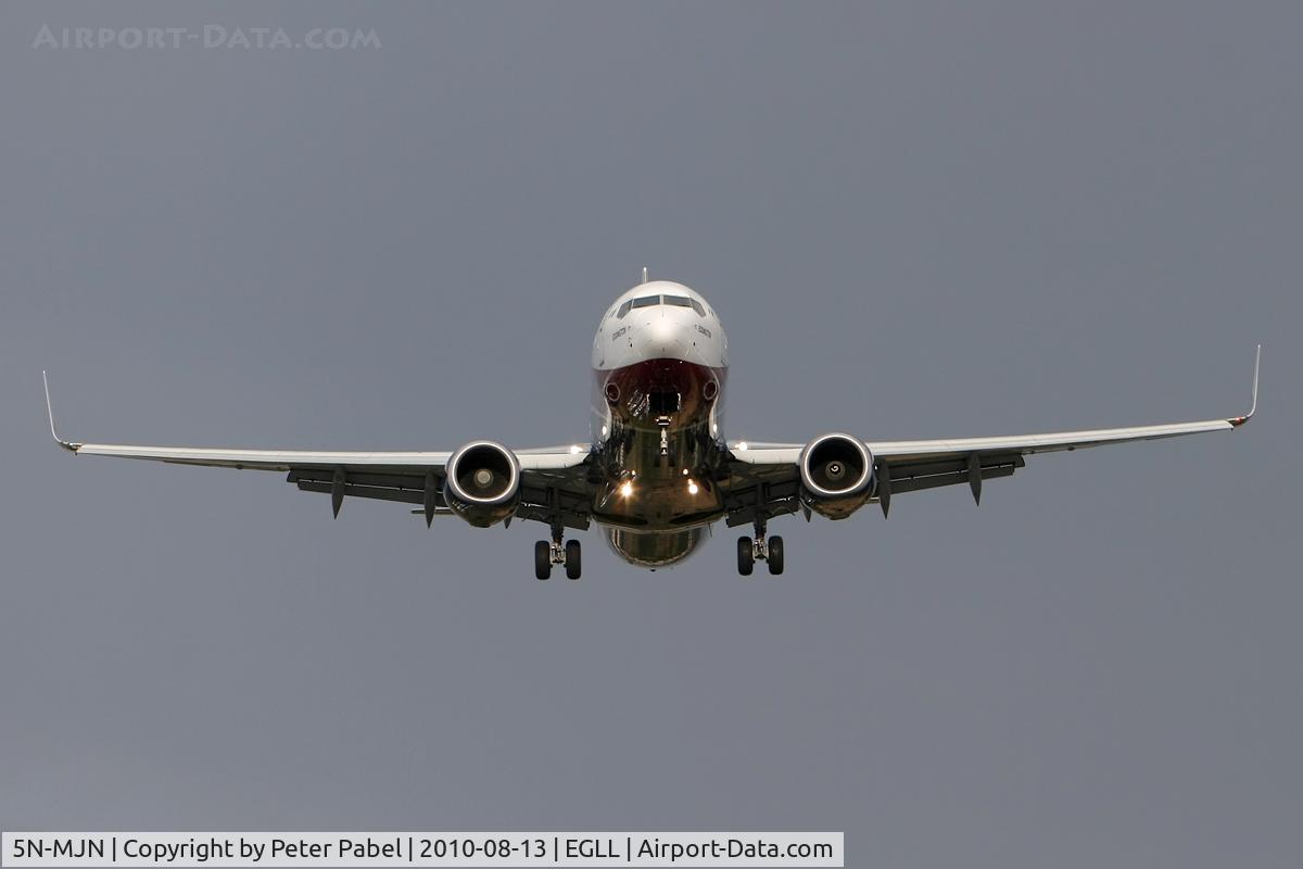 5N-MJN, 2009 Boeing 737-86N C/N 35638, LHR Trip