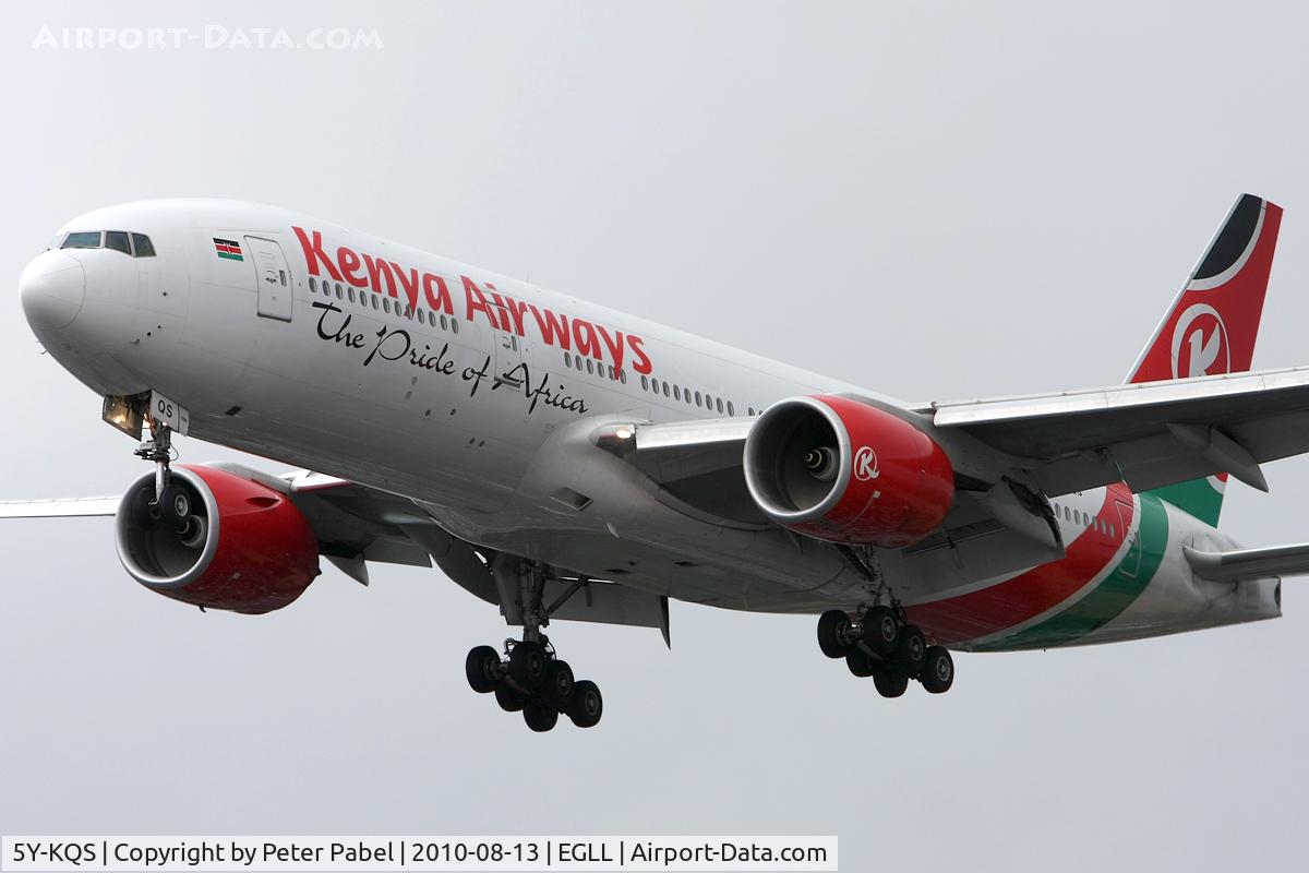 5Y-KQS, 2005 Boeing 777-2U8/ER C/N 33683, LHR Trip