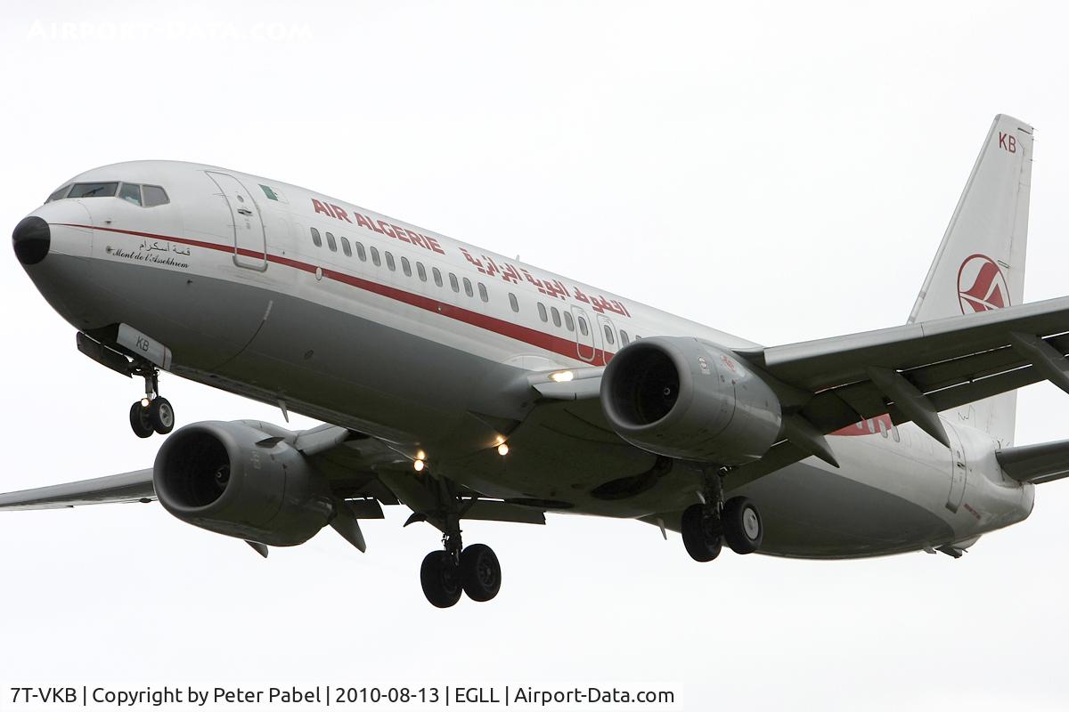 7T-VKB, 2005 Boeing 737-8D6 C/N 34165, LHR Trip