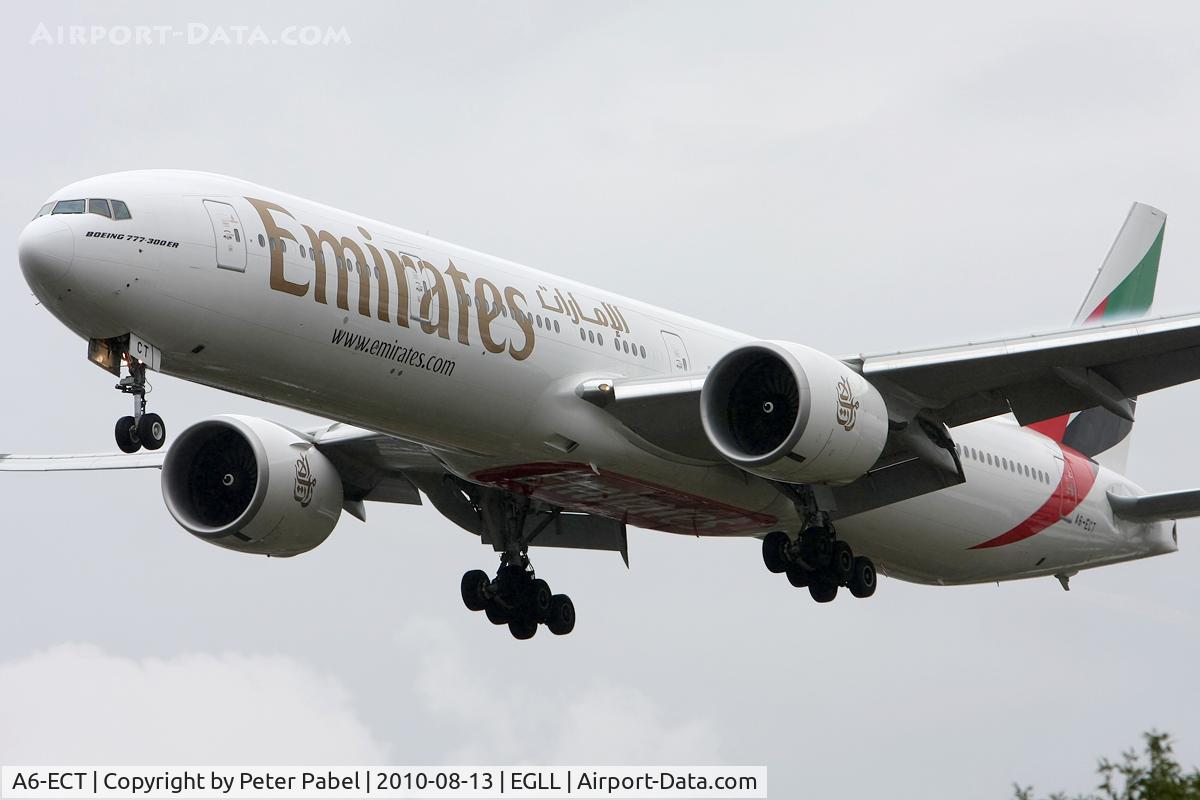 A6-ECT, 2009 Boeing 777-31H/ER C/N 35591, LHR Trip