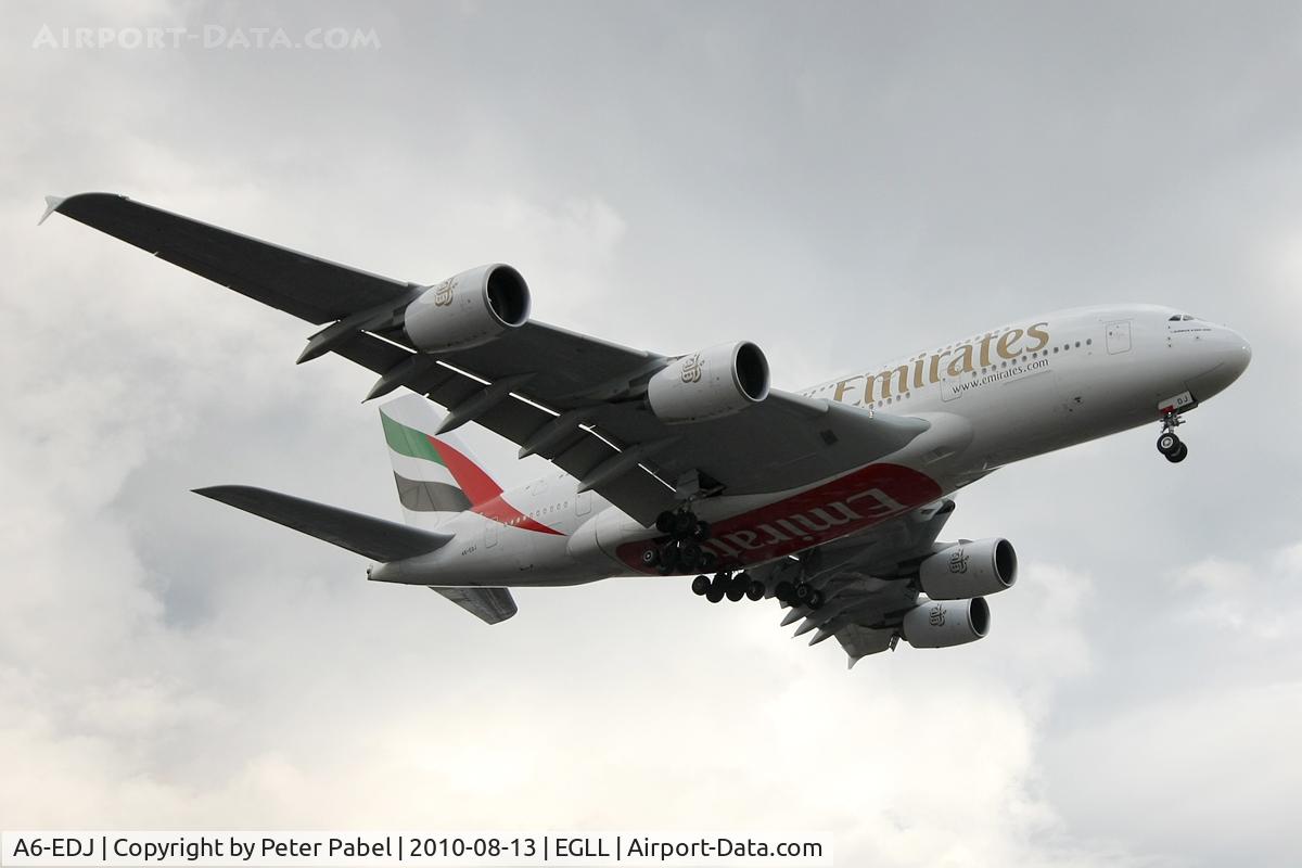 A6-EDJ, 2006 Airbus A380-861 C/N 009, LHR Trip