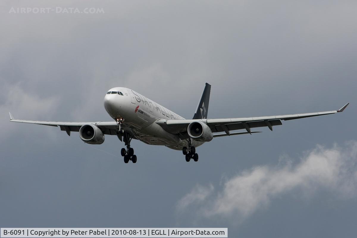 B-6091, 2007 Airbus A330-247 C/N 867, LHR Trip