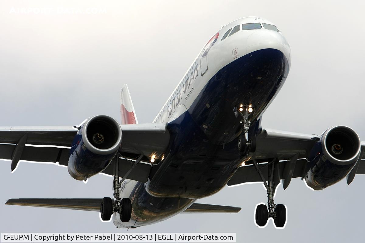 G-EUPM, 2000 Airbus A319-131 C/N 1258, LHR Trip