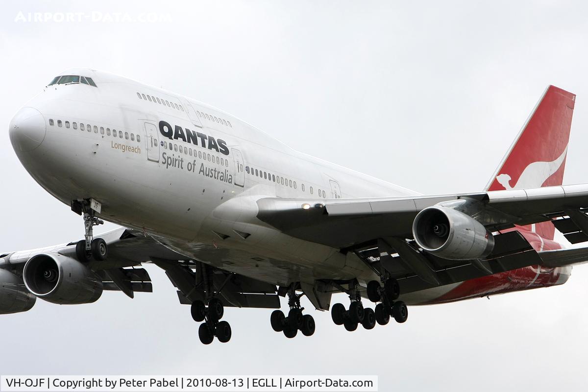 VH-OJF, 1989 Boeing 747-438 C/N 24483, LHR Trip