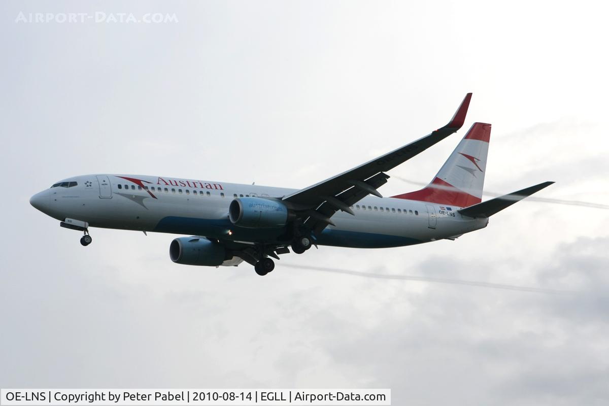 OE-LNS, 2005 Boeing 737-8Z9 C/N 34262, LHR Trip