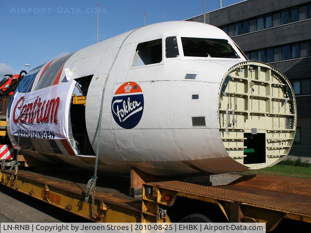 LN-RNB, 1989 Fokker 50 C/N 20173, on the move to new location