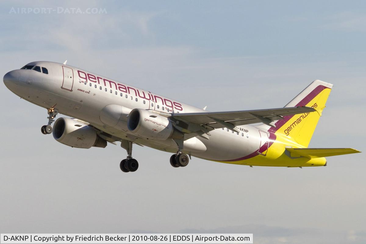 D-AKNP, 1999 Airbus A319-112 C/N 1155, departing via RW25