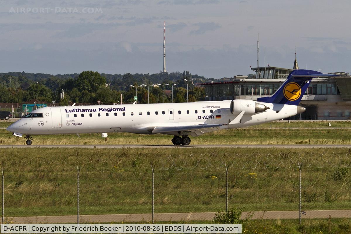 D-ACPR, 2003 Canadair CRJ-701ER (CL-600-2C10) Regional Jet C/N 10098, decelerating after touchdown