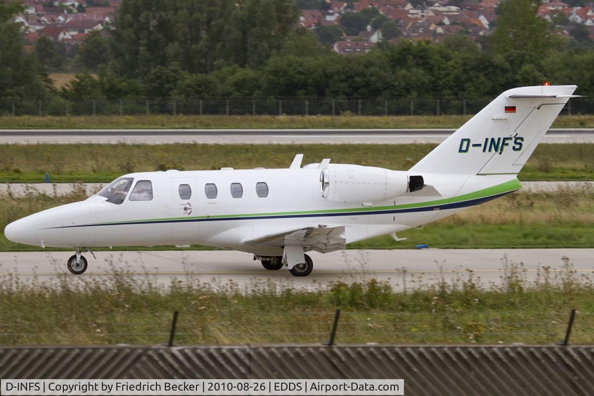 D-INFS, 1998 Cessna 525 CitationJet C/N 525-0286, taxying to the active