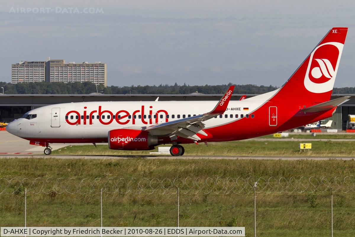 D-AHXE, 2007 Boeing 737-7K5 C/N 35135, decelerating after touchdown