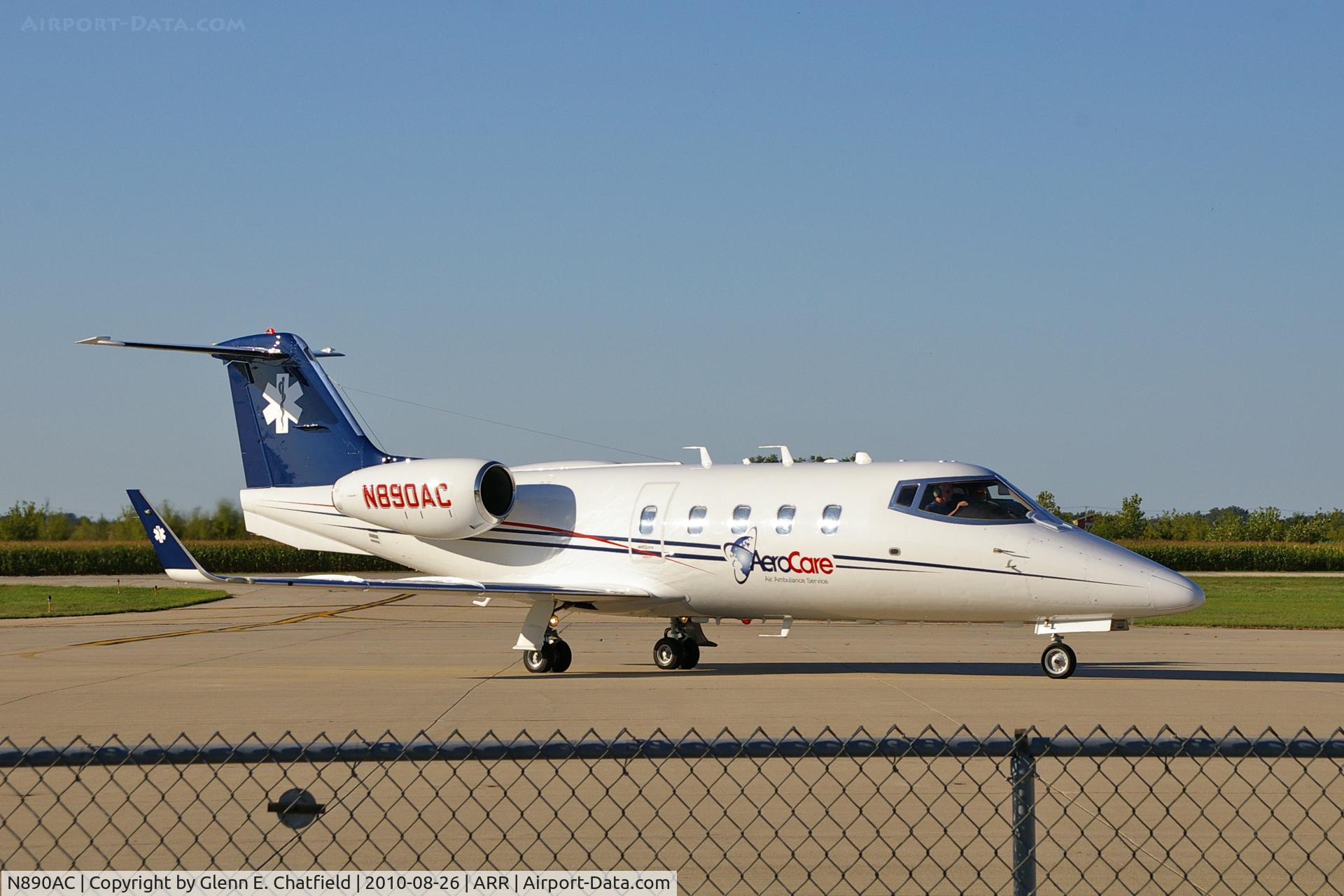 N890AC, 1983 Gates Learjet 55 C/N 92, Arriving on the ramp