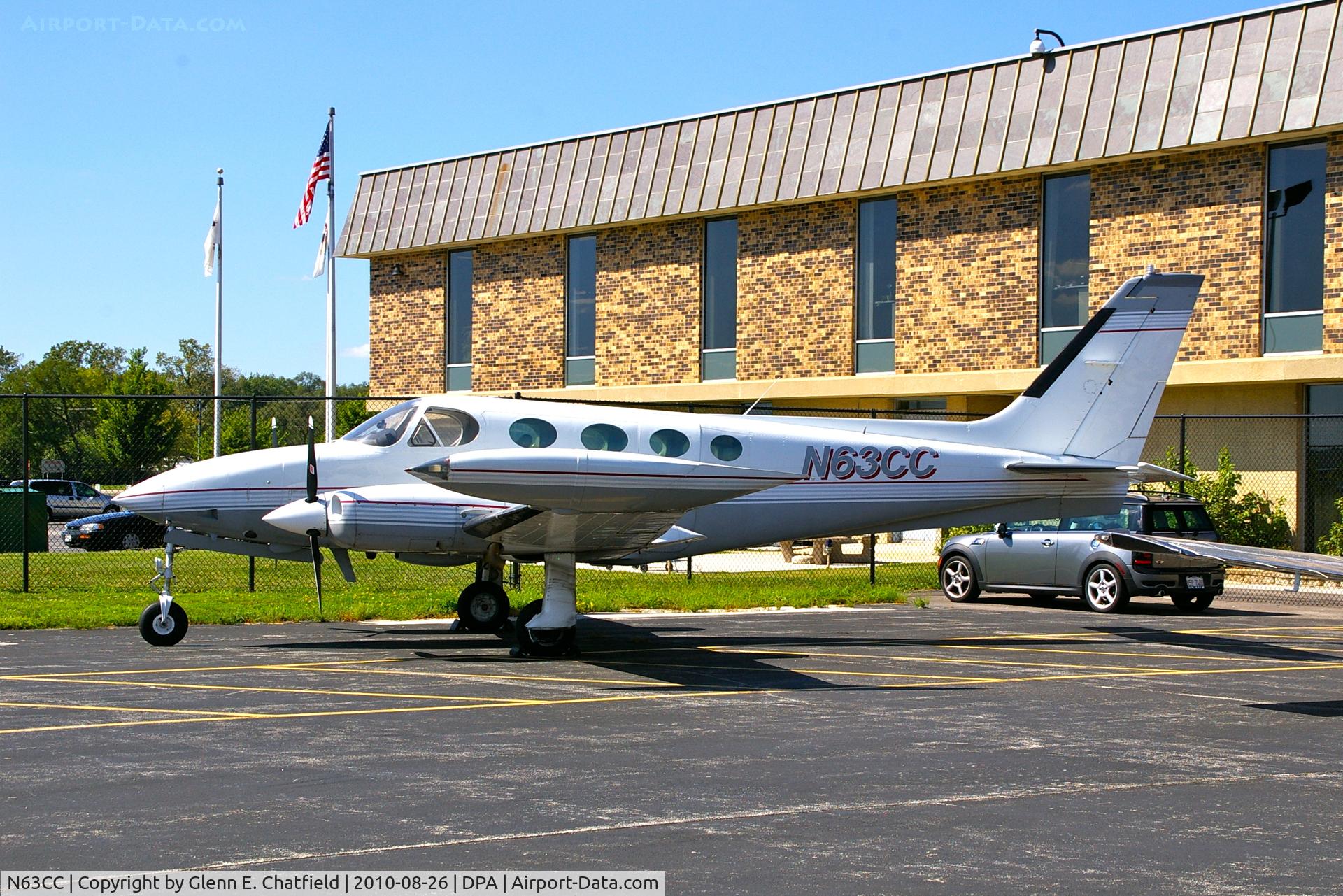 N63CC, 1974 Cessna 340 C/N 340-0329, On the FBO ramp