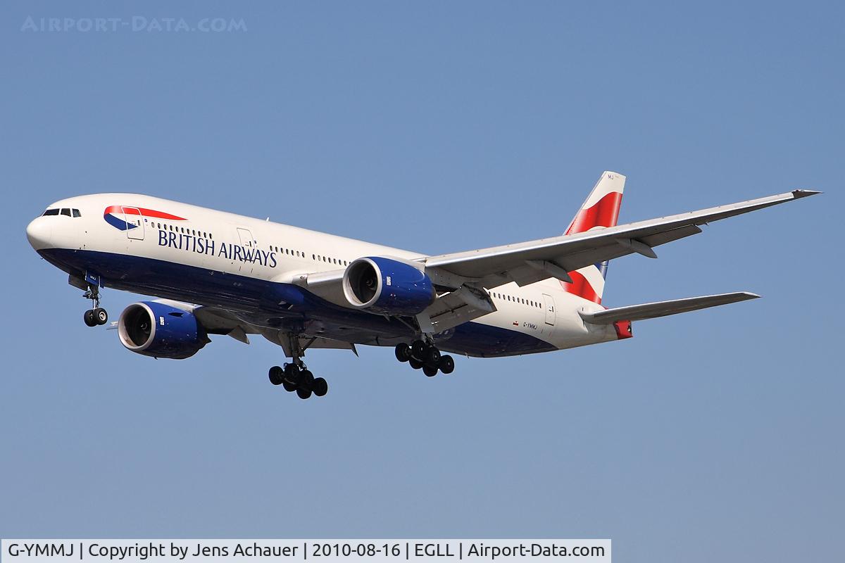 G-YMMJ, 2000 Boeing 777-236 C/N 30311, Nice routing today: SYD-SIN-LHR