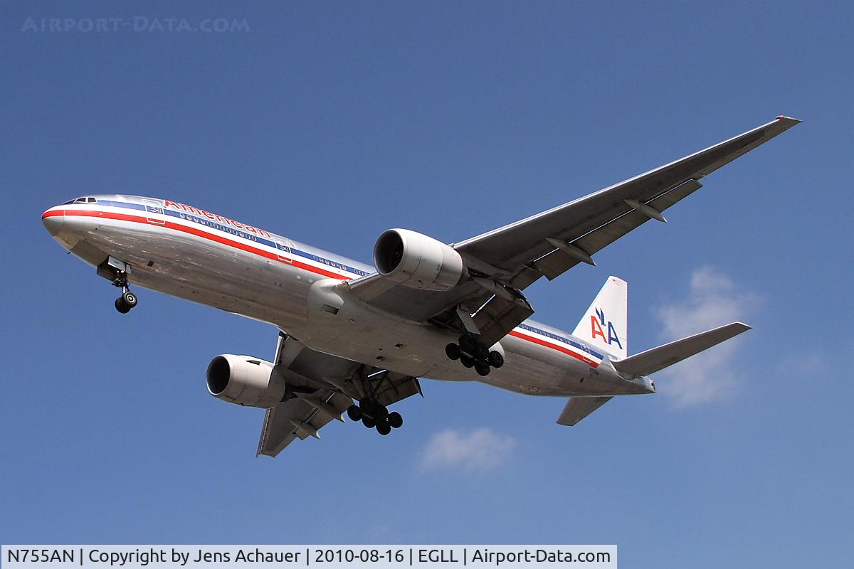 N755AN, 2001 Boeing 777-223 C/N 30263, Arriving from LAX